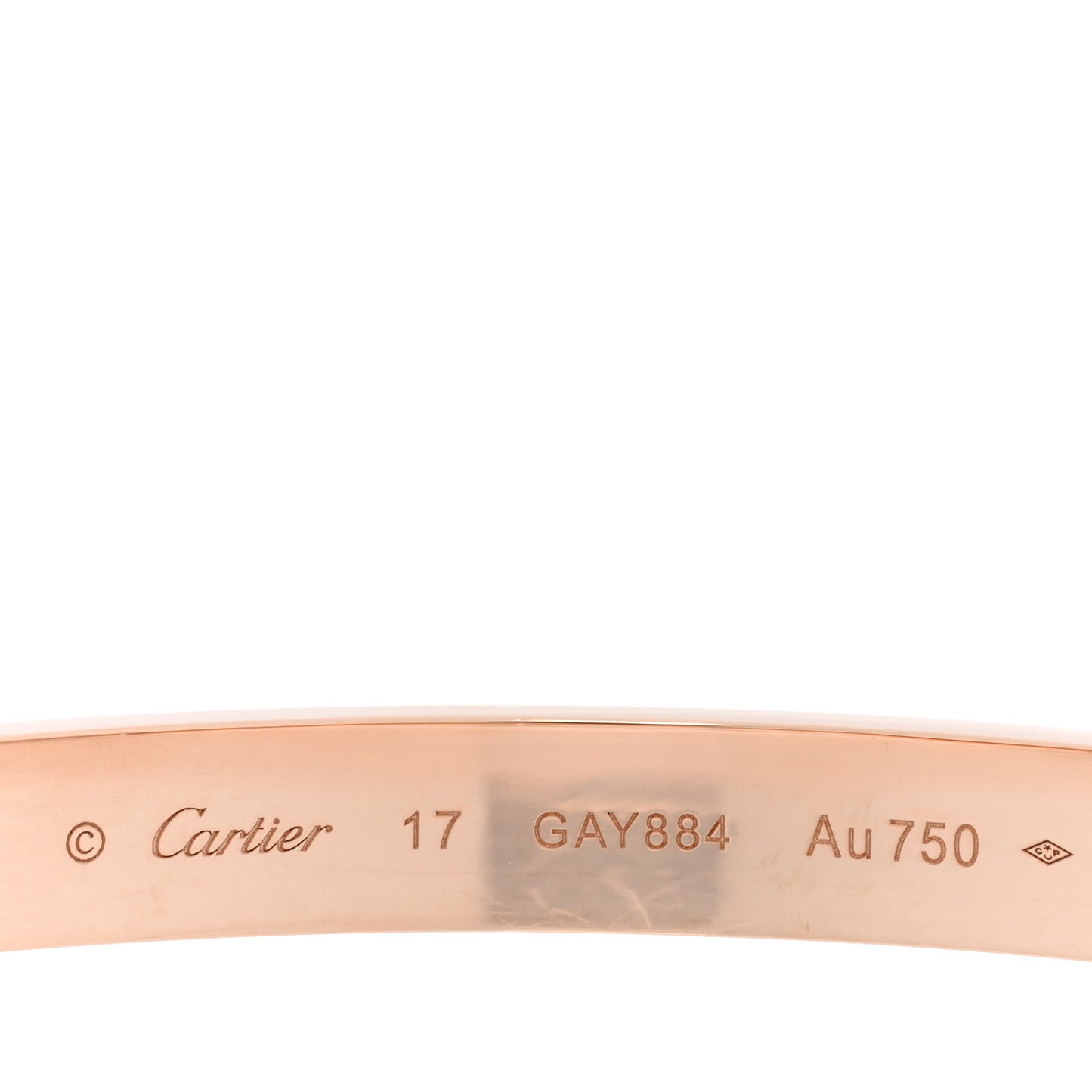 18K Pink Gold LOVE Bracelet 17