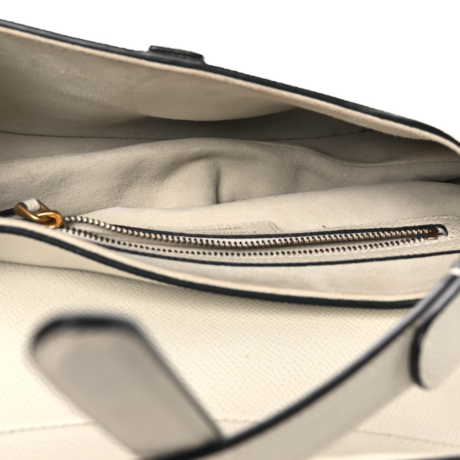 Christian Dior Grained Calfskin Saddle Bag White 4 of 11