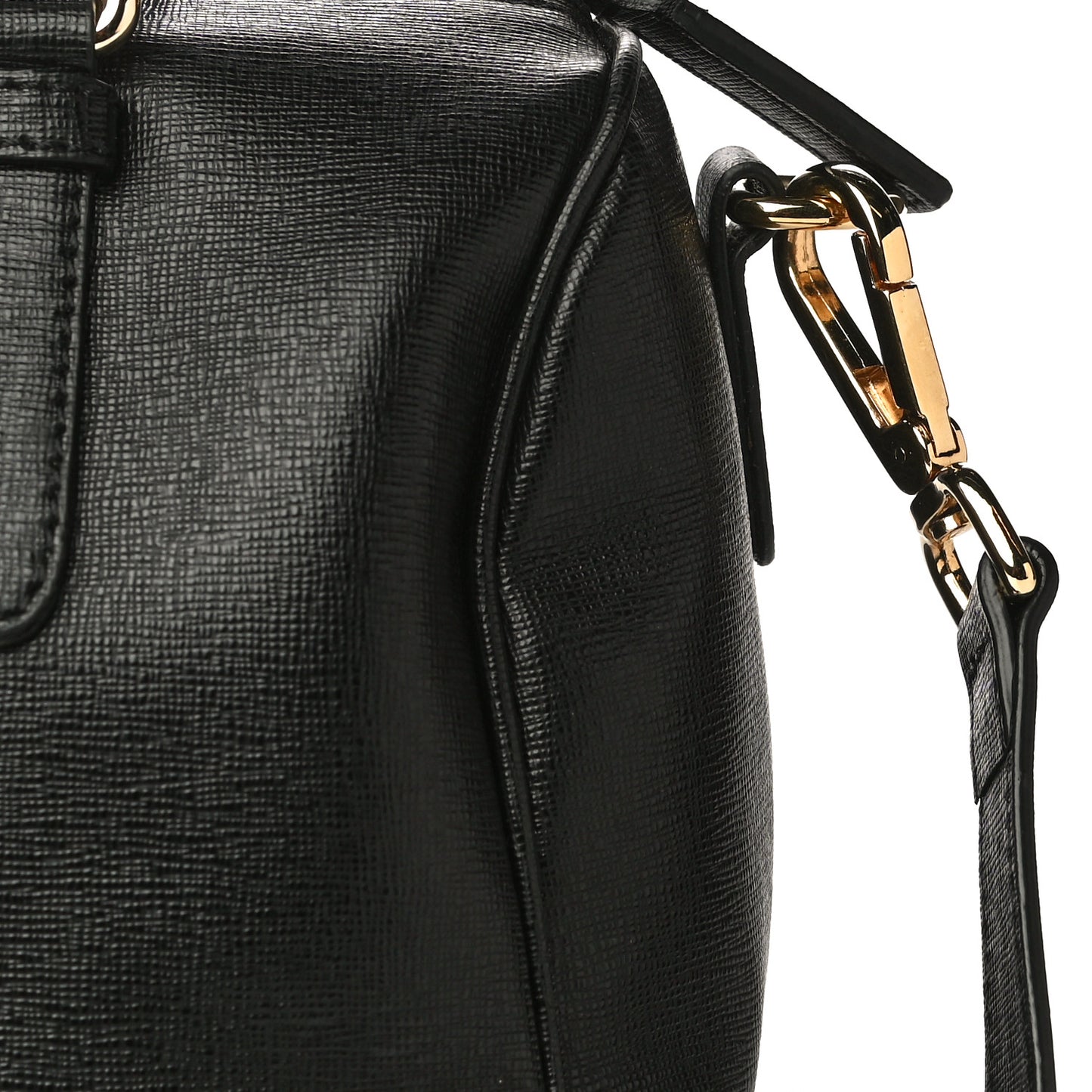Saffiano Calfskin Palazzo Duffle Bag Black