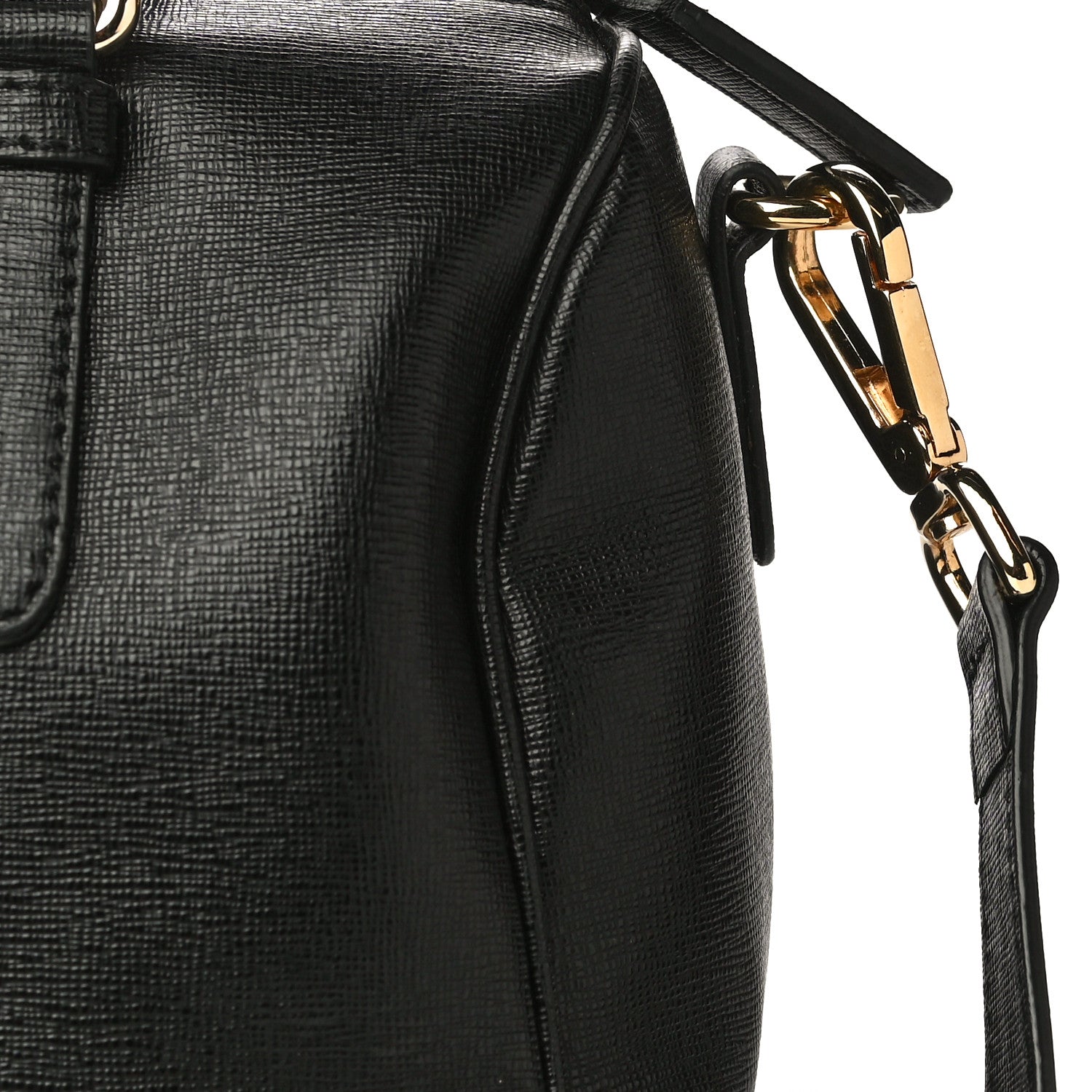 Versace Saffiano Calfskin Palazzo Duffle Bag Black 17 of 19