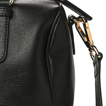 Versace Saffiano Calfskin Palazzo Duffle Bag Black 17 of 19