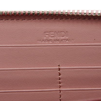 Fendi Vitello Elite Century Hypnoteyes Studded Zip Around Wallet Bubblegum Multicolor 6 of 6