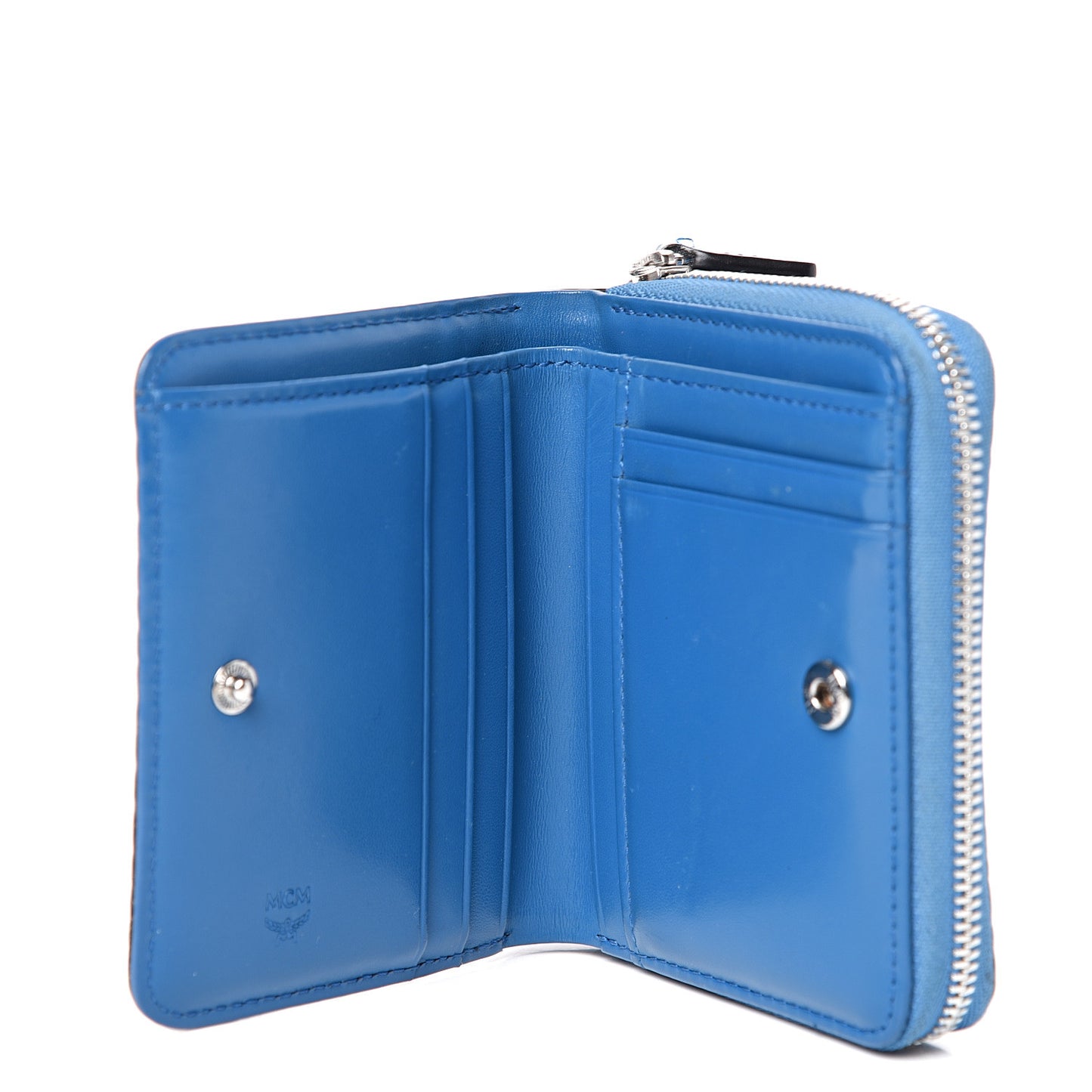 Visetos Mini Zip Around Wallet Black Blue