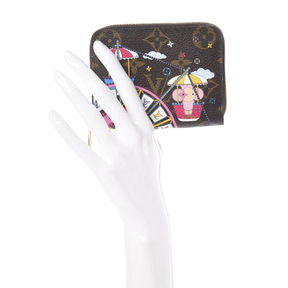 Louis Vuitton Monogram 2020 Christmas Animation Big Wheel Zippy Coin Purse Rose Ballerine 2 of 8