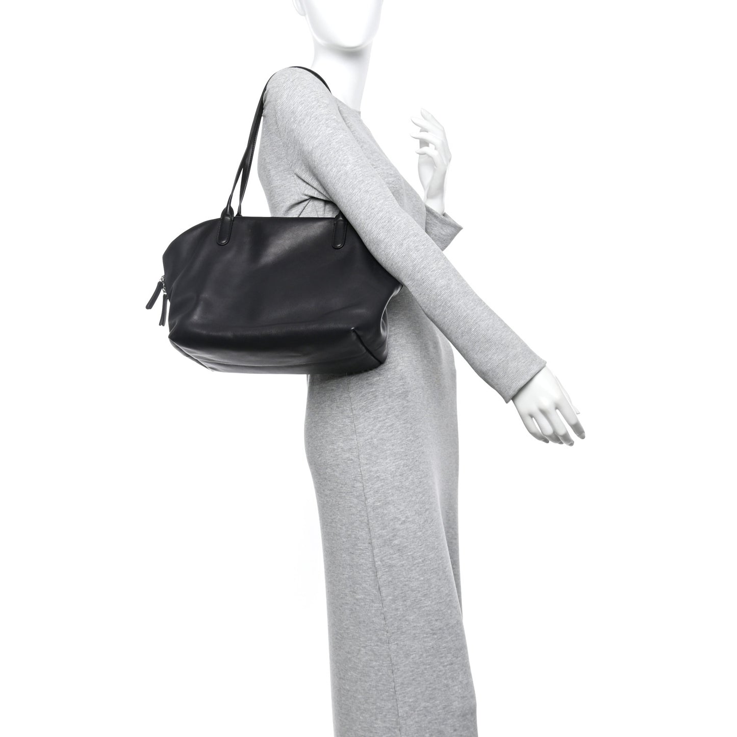 Polished Saddle Calfskin Henri Bag Black
