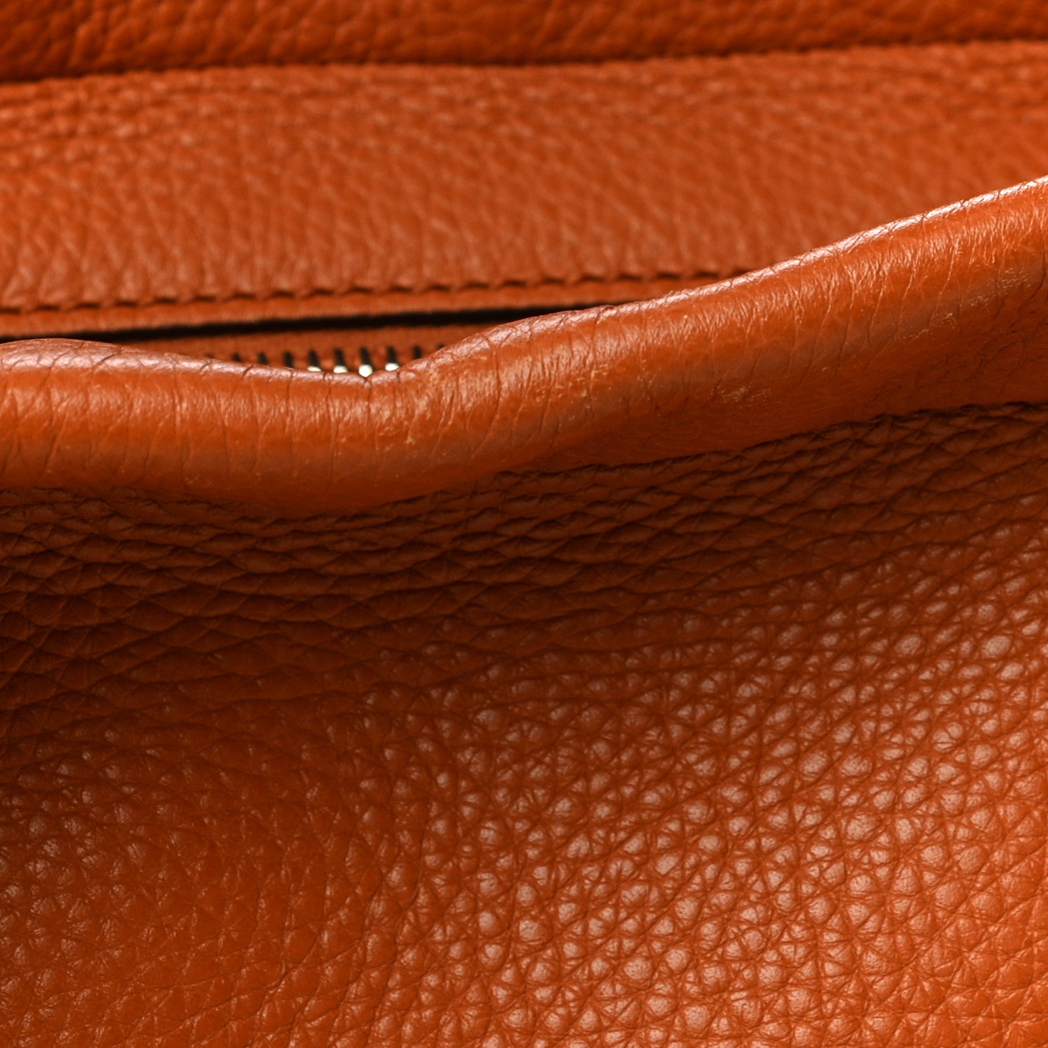 Gucci Pebbled Calfskin Large Lady Tassel Top Handle Bag Orange 15 of 17