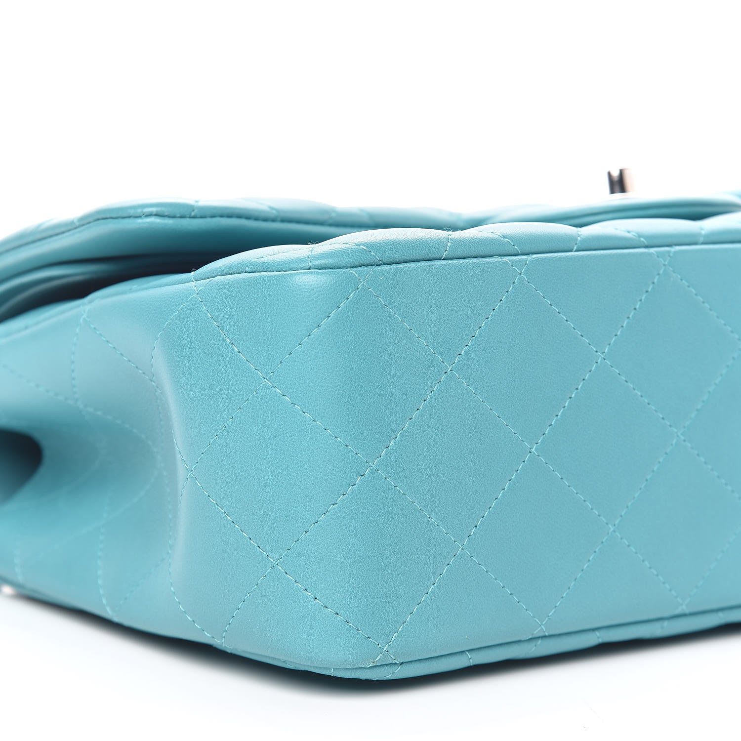 Chanel Lambskin Quilted Jumbo Double Flap Turquoise 8 of 9