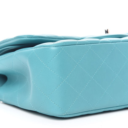 Chanel Lambskin Quilted Jumbo Double Flap Turquoise 8 of 9