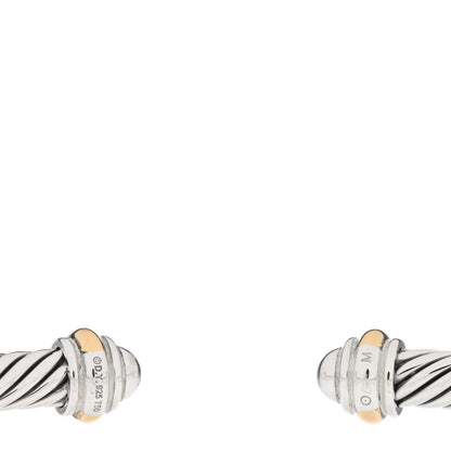 David Yurman Sterling Silver 18K Yellow Gold 4mm Cable Classics Bracelet 3 of 3