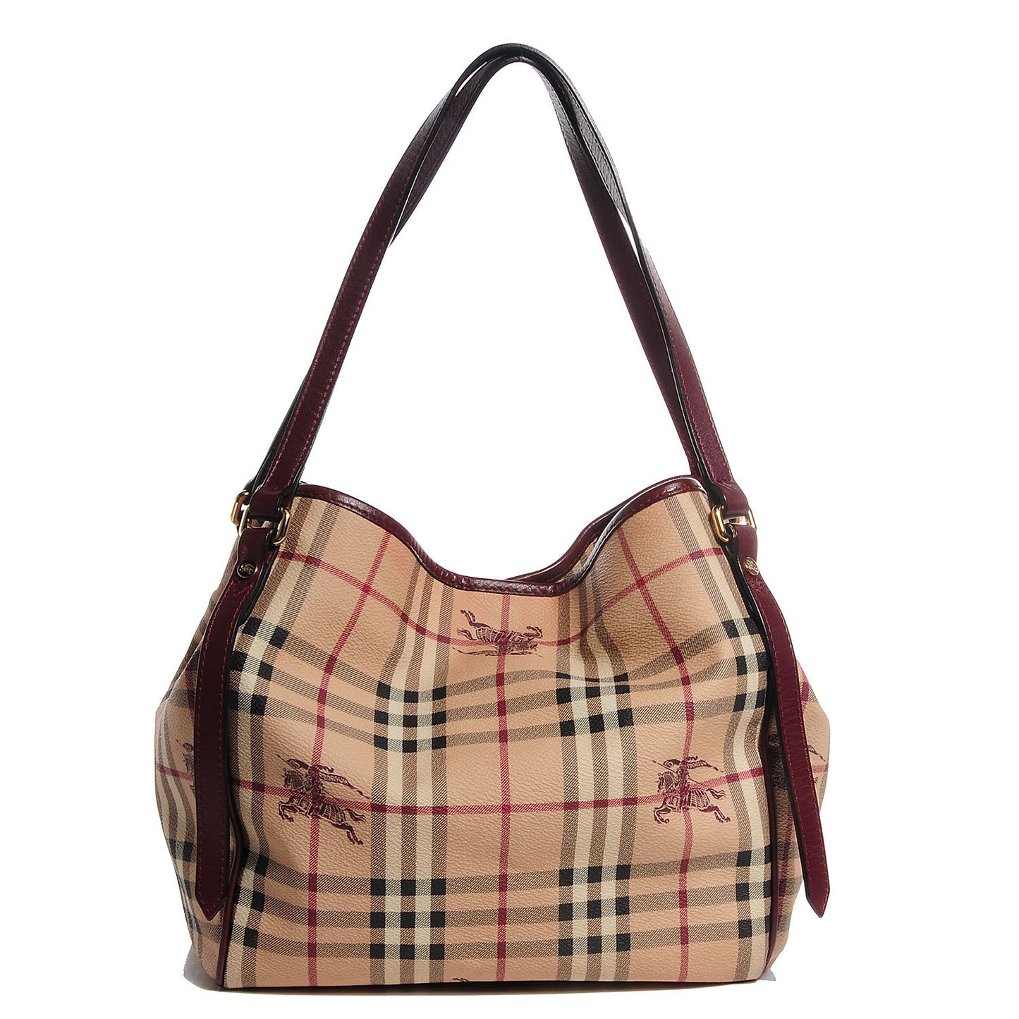 Haymarket Check Small Canterbury Tote Burgundy