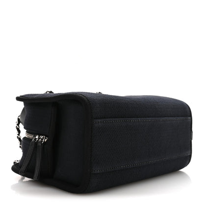 Chanel Mixed Fibers Deauville Bowling Bag Black 4 of 11