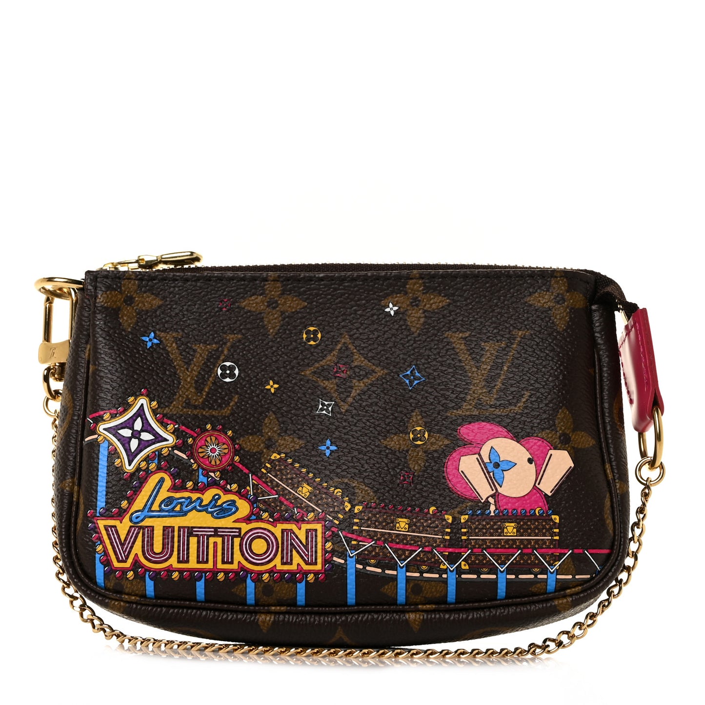 Monogram 2020 Christmas Animation Roller Coaster Mini Pochette Accessories Pivoine