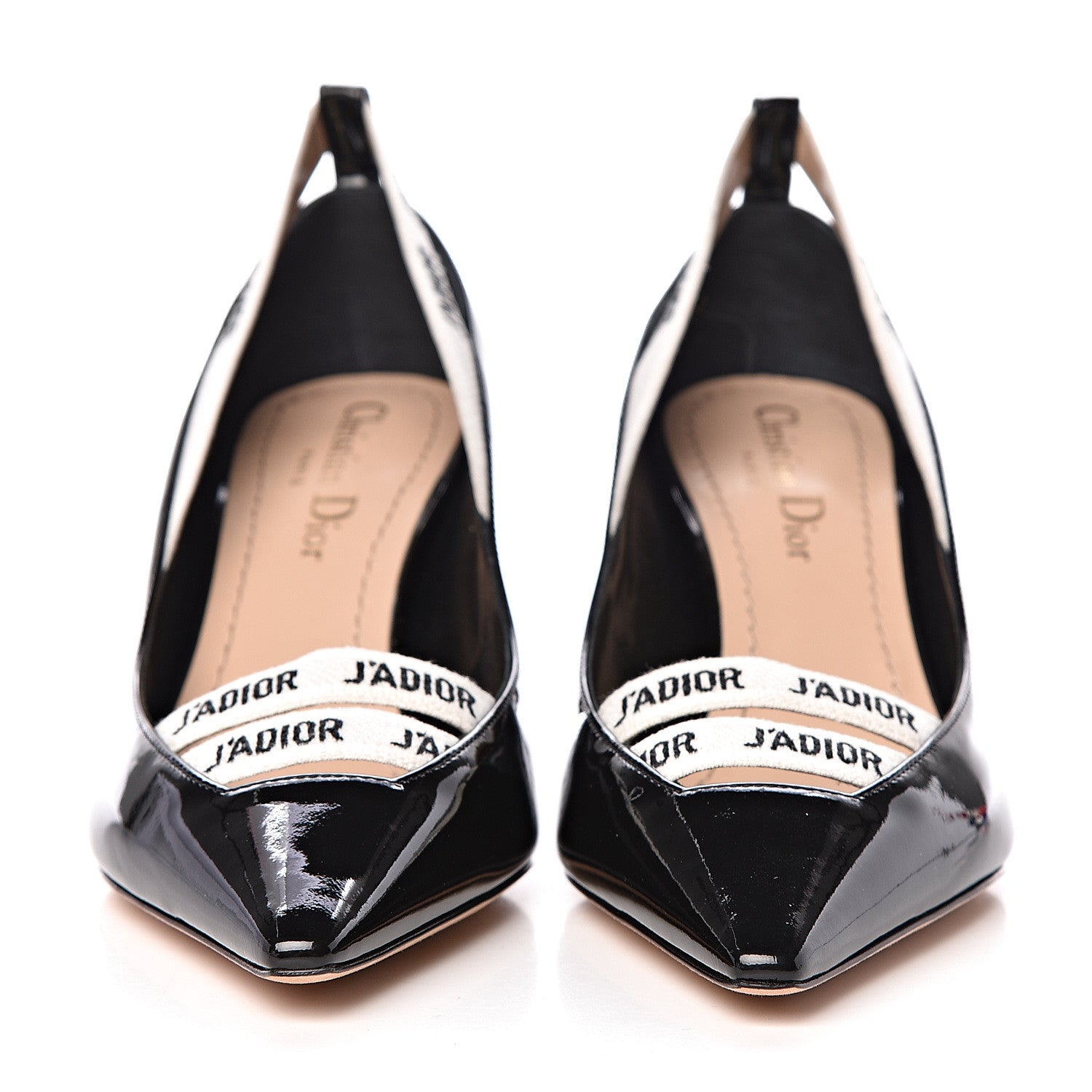 Christian Dior Patent J'Adior Ribbon Pumps 36.5 Black 2 of 9
