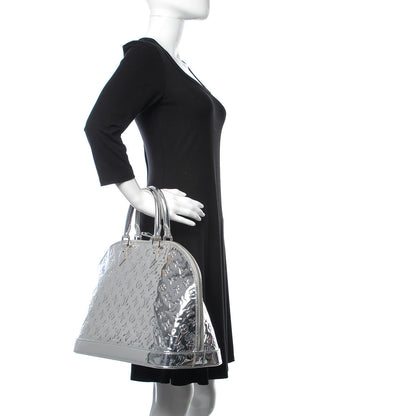 Louis Vuitton Monogram Miroir Alma MM Silver 2 of 9