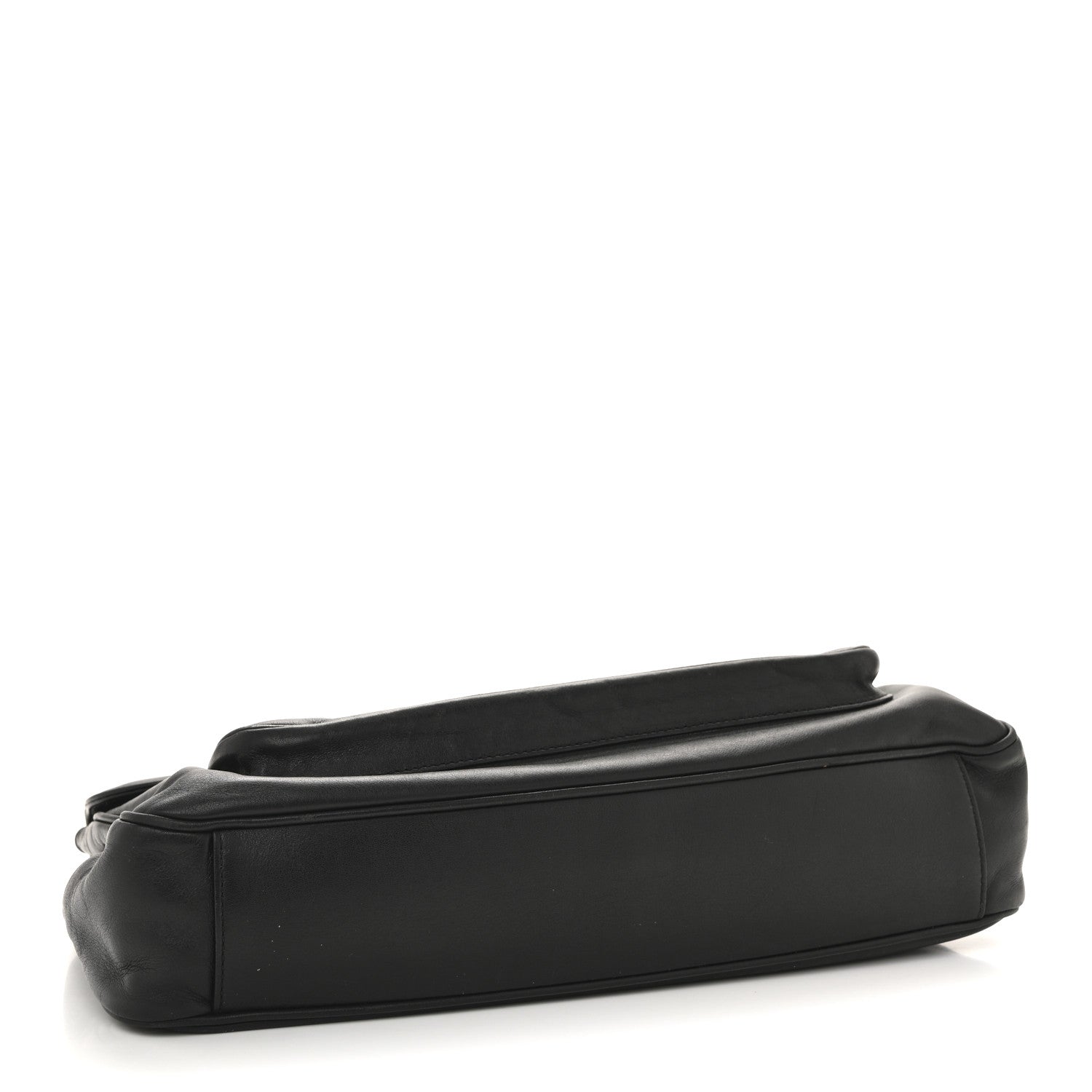 Salvatore Ferragamo Calfskin Gancio Lock Shoulder Bag Black 4 of 13