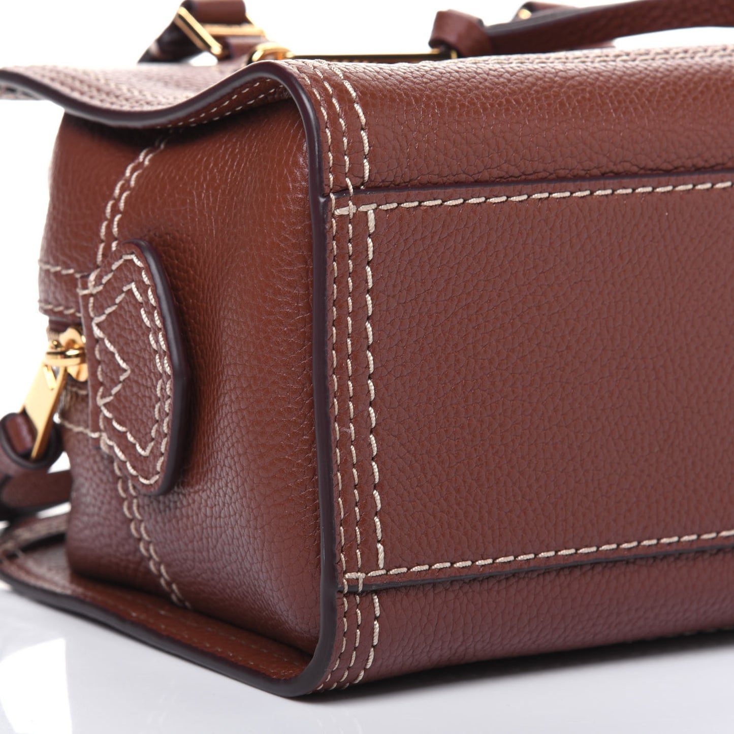 Textured Calfskin Mini Cruiser Convertible Satchel Falafel