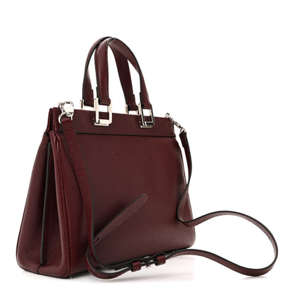Gucci Grainy Calfskin Small Zumi Top Handle Bag Vintage Bordeaux 3 of 14