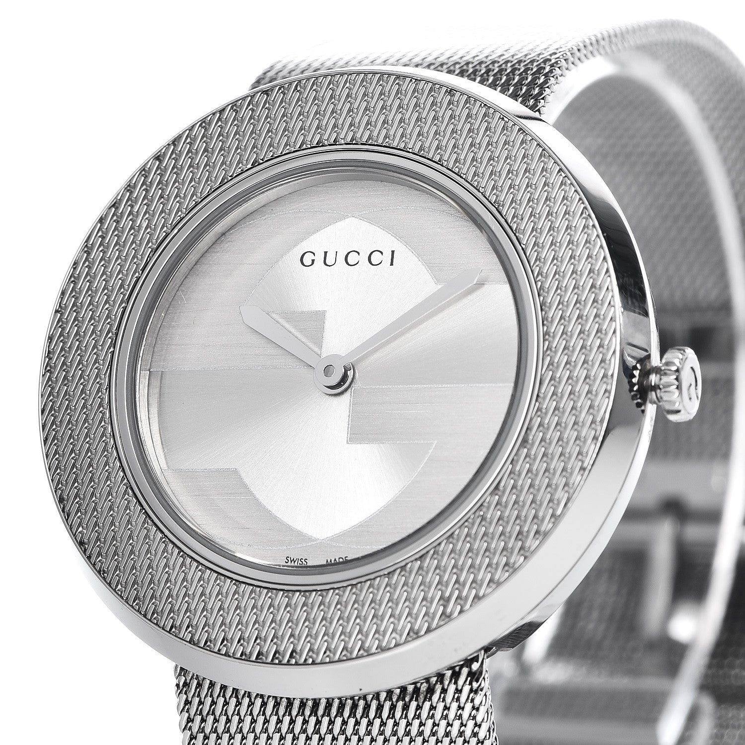 Gucci Stainless Steel 36mm U-Play Mesh Quartz Watch 8 of 9