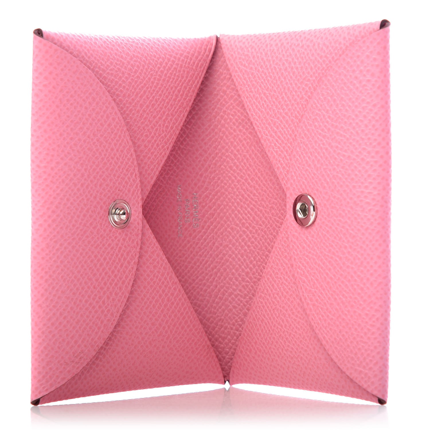 Hermes Epsom Calvi Card Case Rose Azalee 5 of 7
