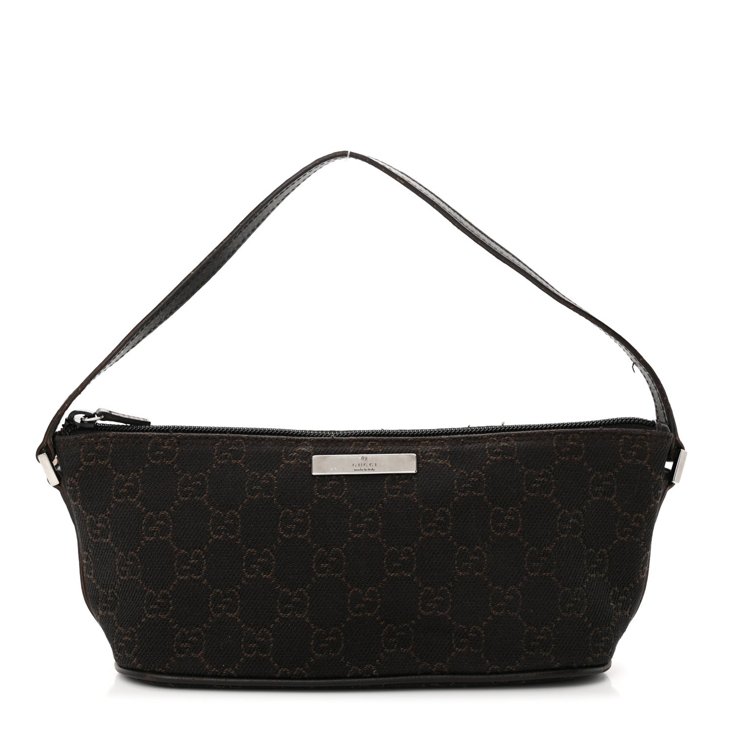 Denim Monogram Boat Pochette Dark Brown