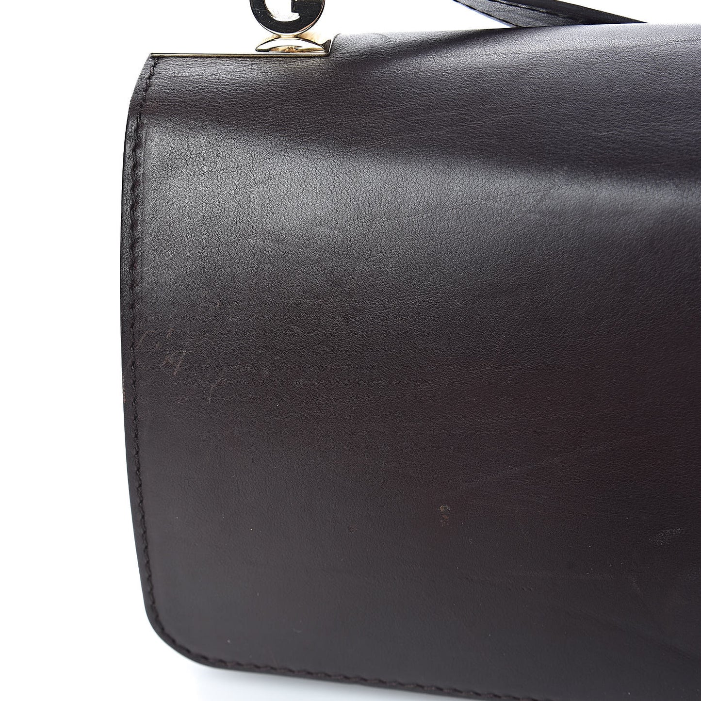 Calfskin Medium 1973 Shoulder Flap Bag Dark Brown