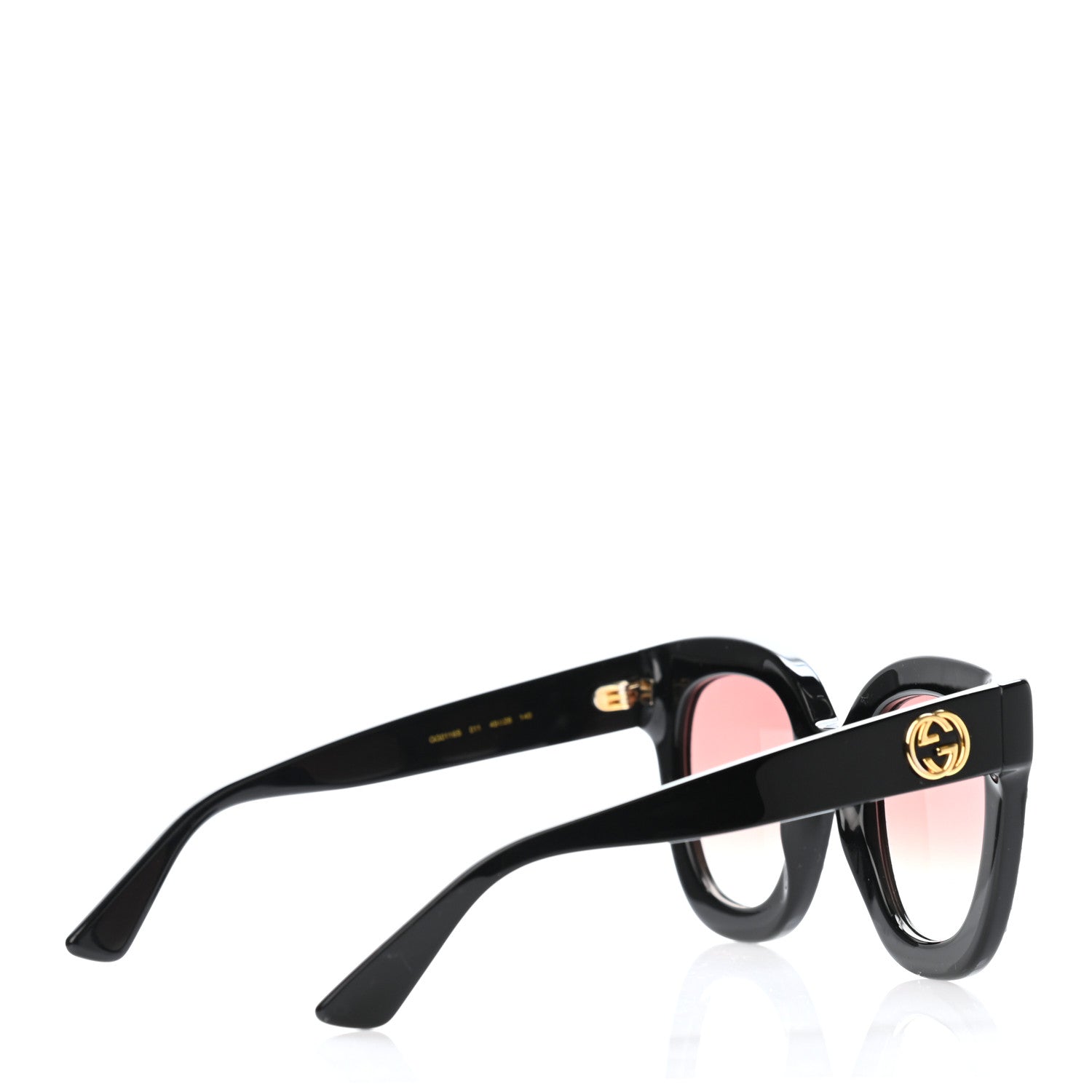 Gucci Acetate Stars Cat Eye Sunglasses GG0116S Black 4 of 4