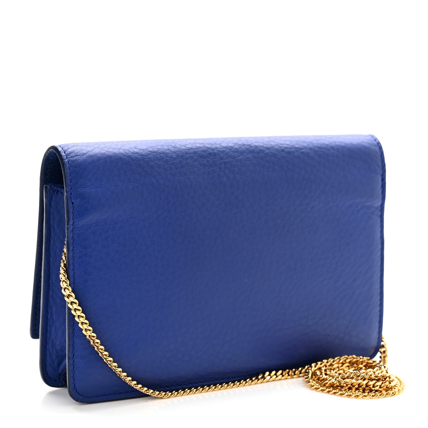 Fendi Vitello Flamingo Tube Wallet on Chain Blue Neon 2 of 11