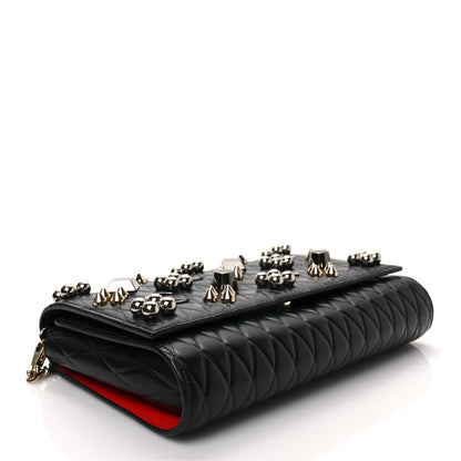 Christian Louboutin Quilted Calfskin Spikes Loubinthesky Paloma Clutch Black Multimetal 3 of 7