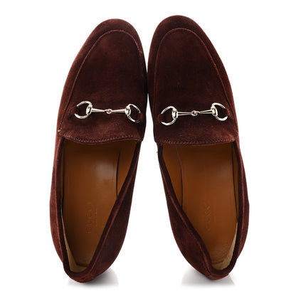 Gucci Suede Horsebit Womens Jordaan Loafers 38.5 Brown 4 of 9