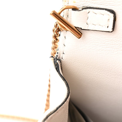 Versace Nappa Quilted Virtus Evening Bag White 9 of 16