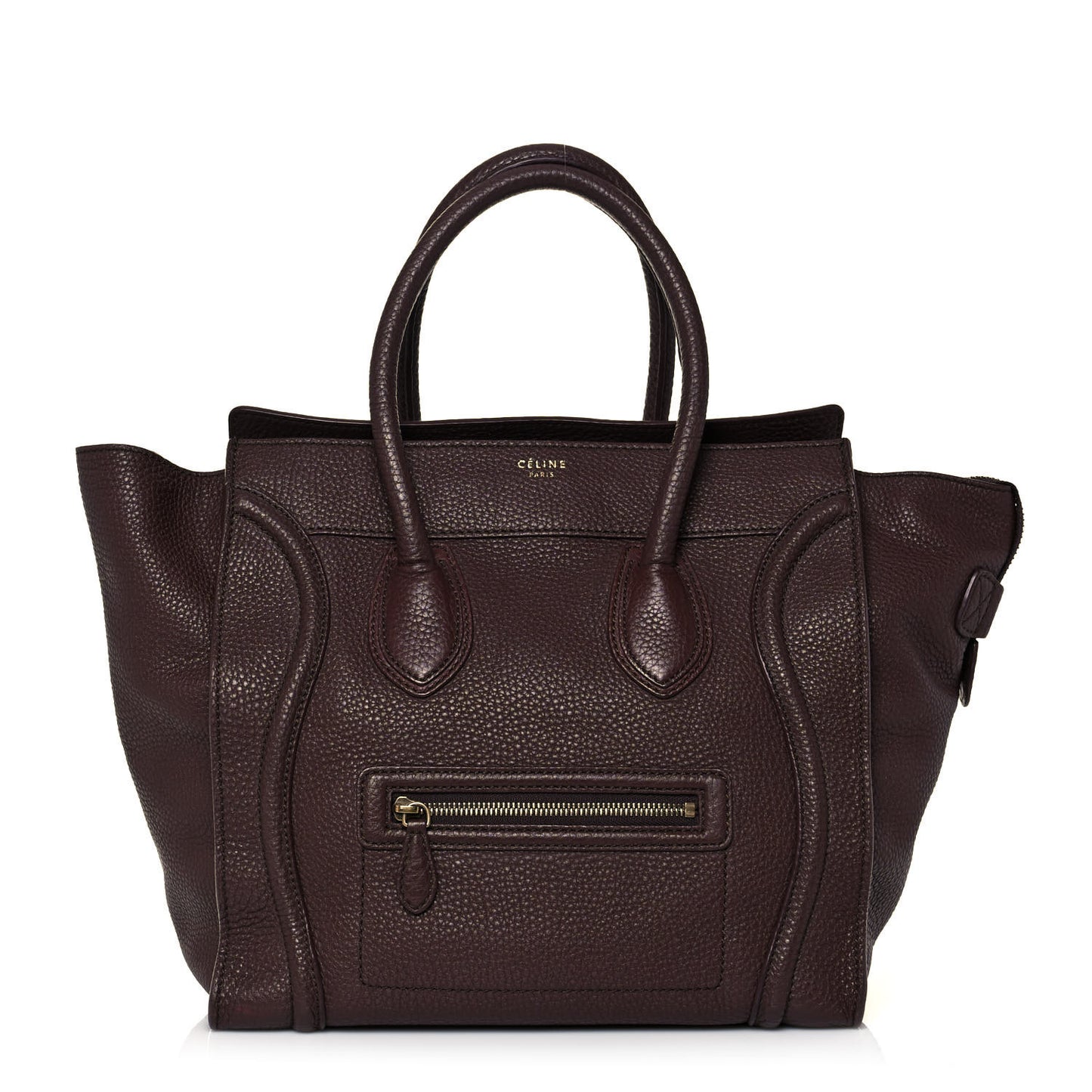 Pebbled Calfskin Mini Luggage Chocolate