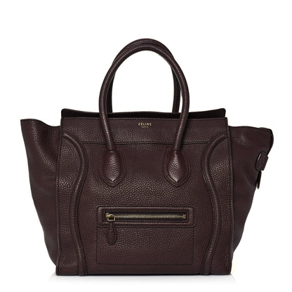 Celine Pebbled Calfskin Mini Luggage Chocolate 1 of 13