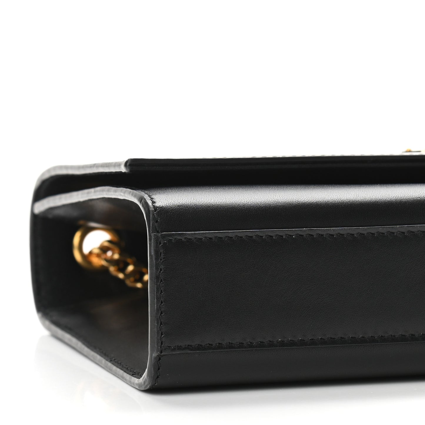 Smooth Calfskin Medium Classic Monogram Kate Tassel Satchel Black