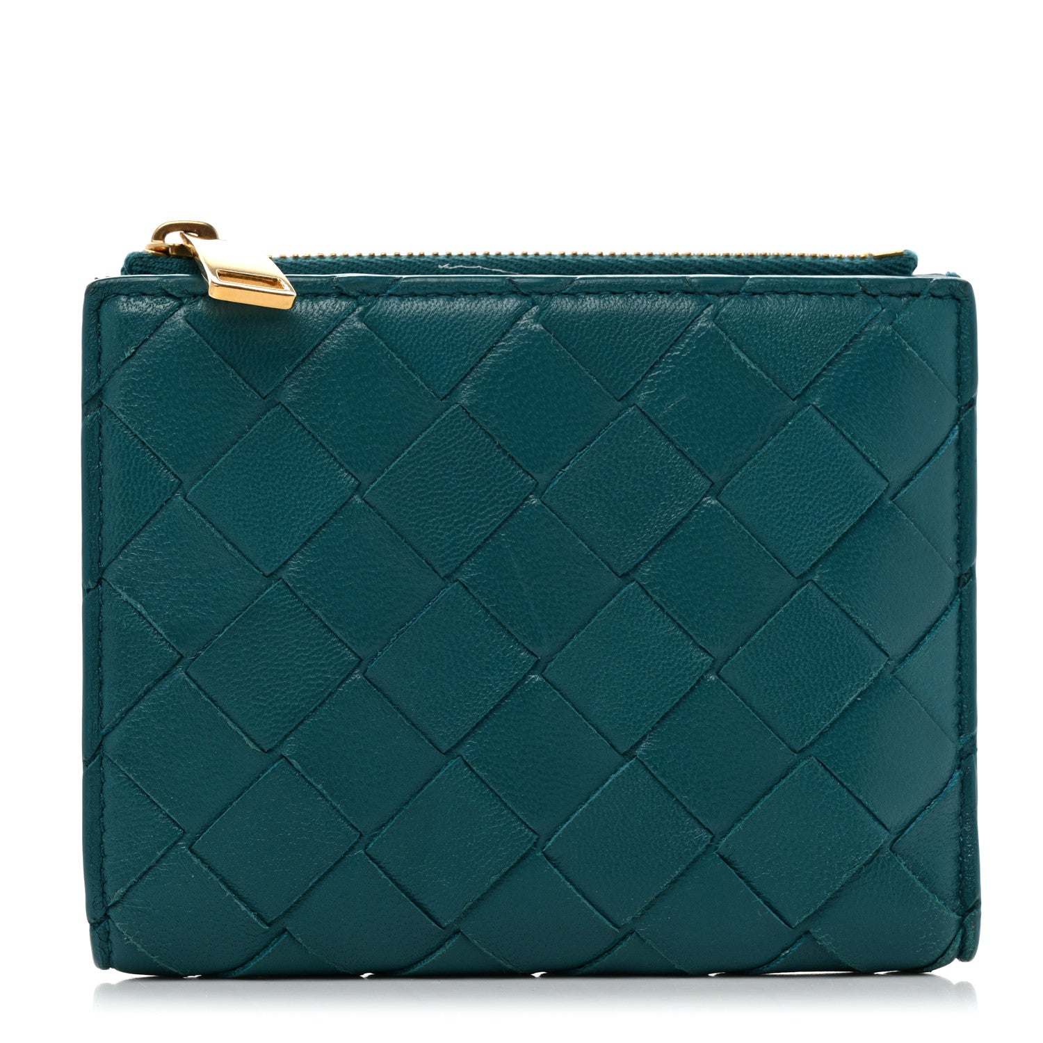 Bottega Veneta Nappa Intrecciato Bifold Zip Wallet Mallard 1 of 8