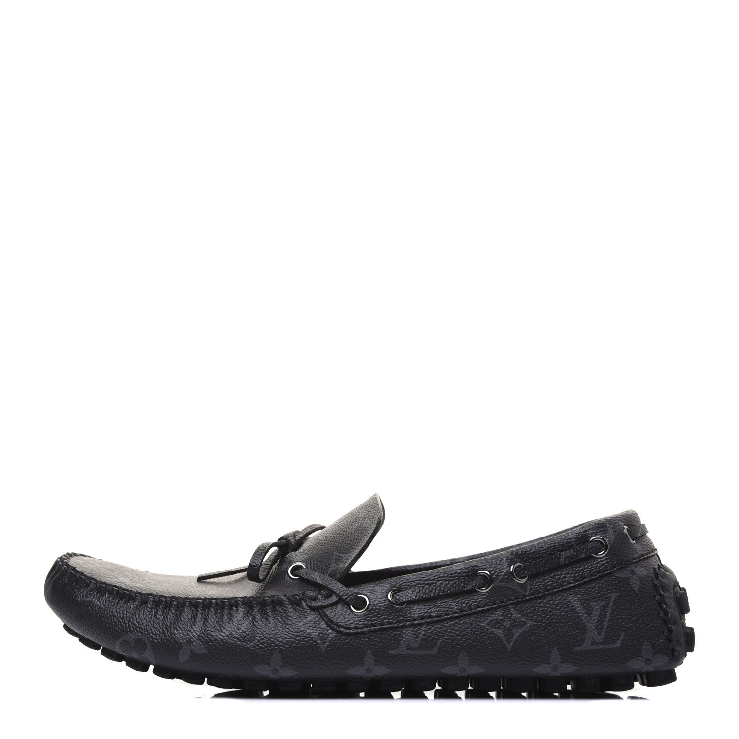 Louis Vuitton Monogram Eclipse Mens Arizona Car Shoe Moccasin Loafers 9 1 of 10