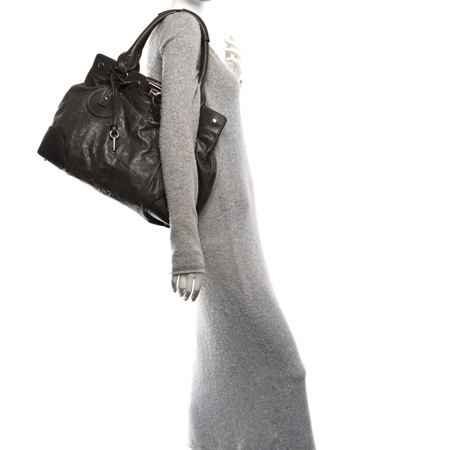 Calfskin Paddington Tote Grey