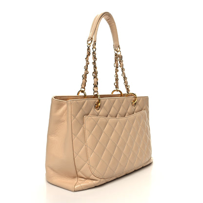 Chanel Caviar Quilted Grand Shopping Tote GST Beige Clair 3 of 15