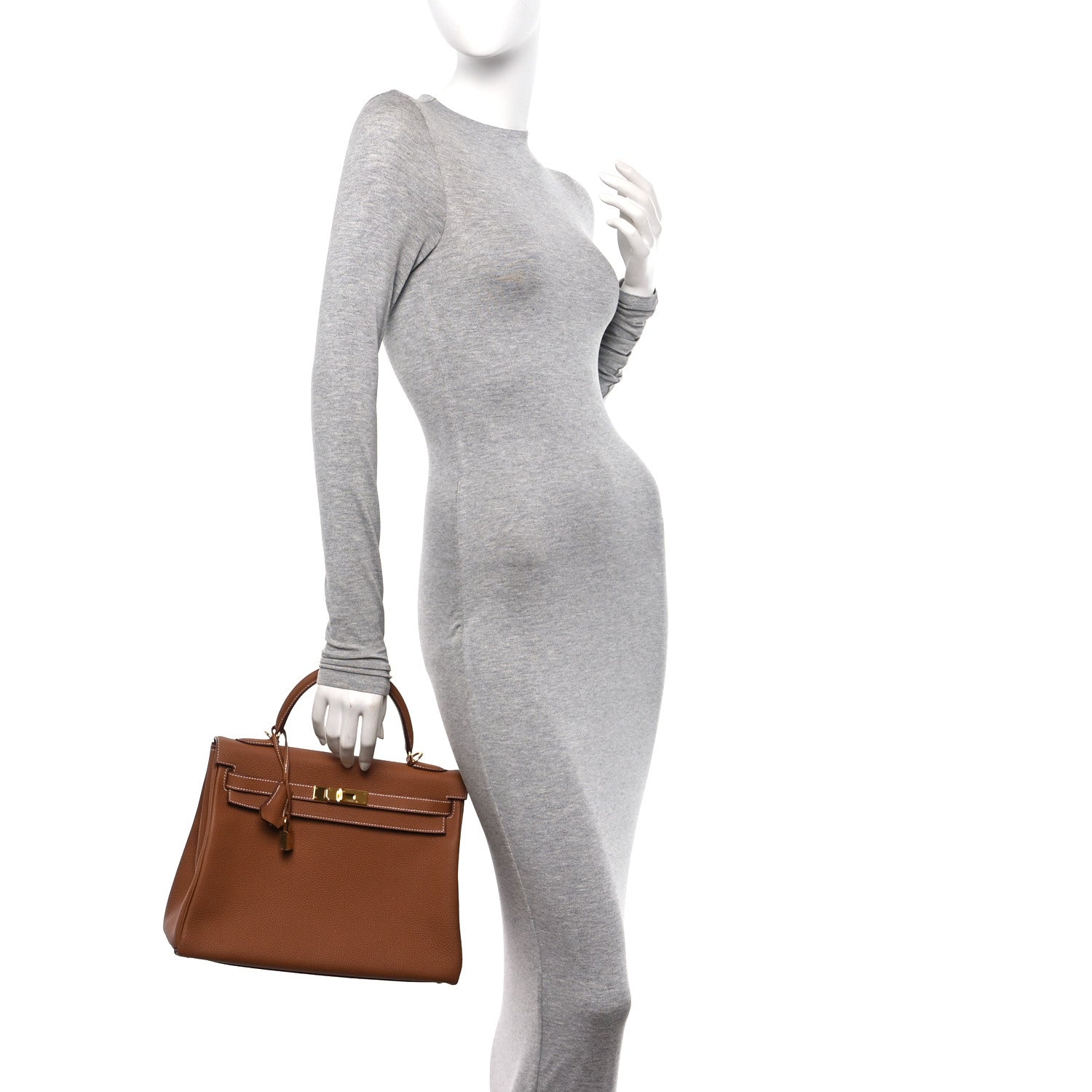 Hermes Togo Kelly Retourne 32 Gold 2 of 11