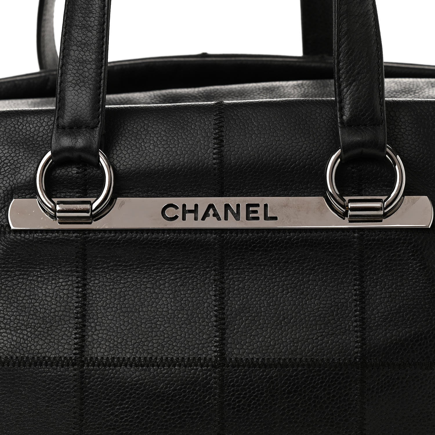 Chanel Caviar Square Stitched Large Tote Black 11 of 15