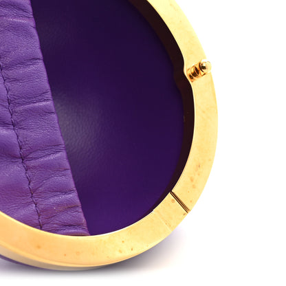 Chanel Lambskin CC Minaudiere Sphere Chain Clutch Purple 11 of 11