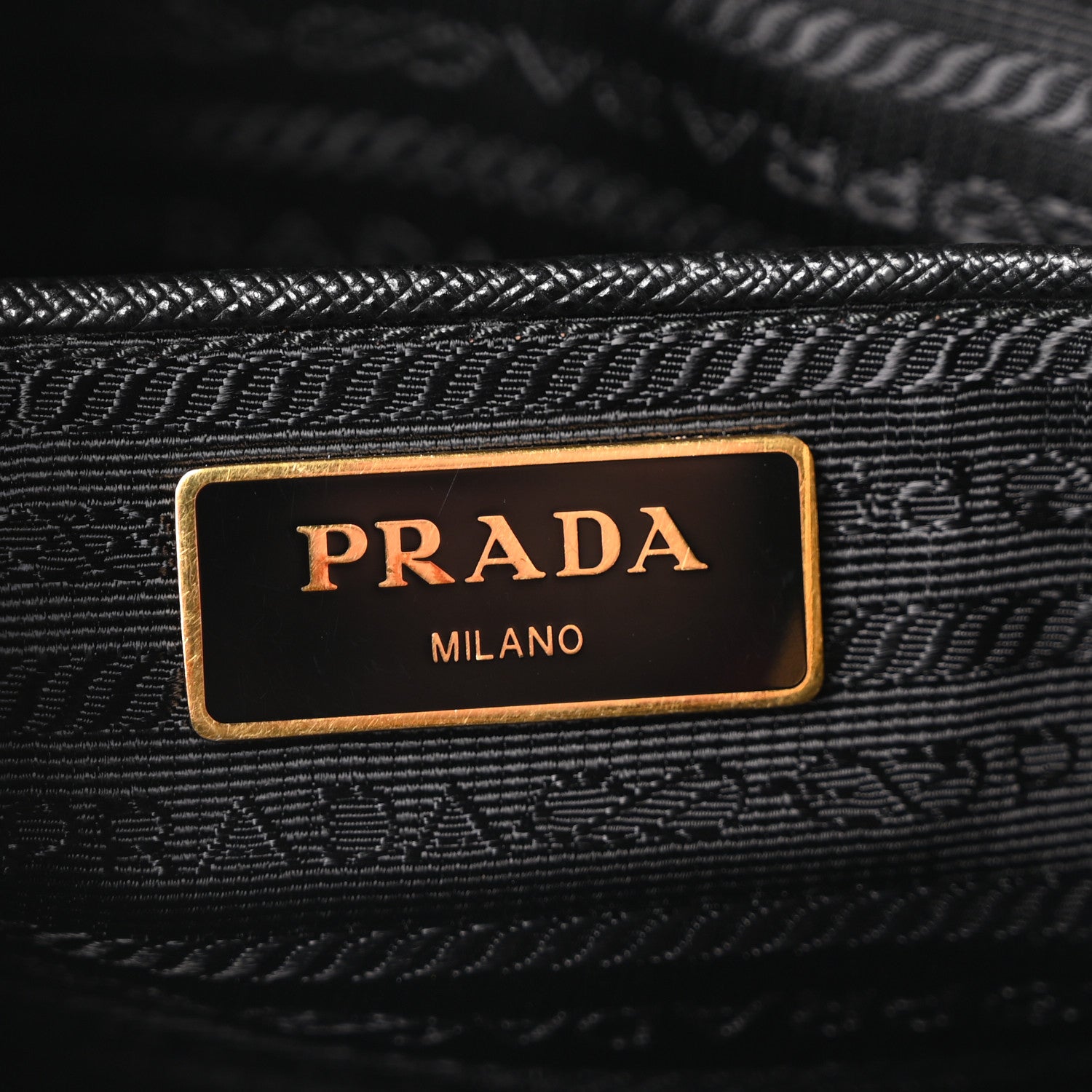 Prada Tessuto Nylon Saffiano Small Tote Black 6 of 9