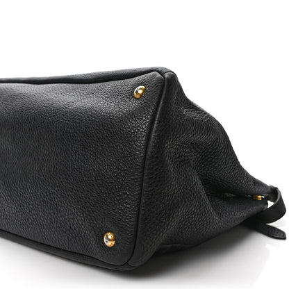 Prada Vitello Daino Tote Black 8 of 10