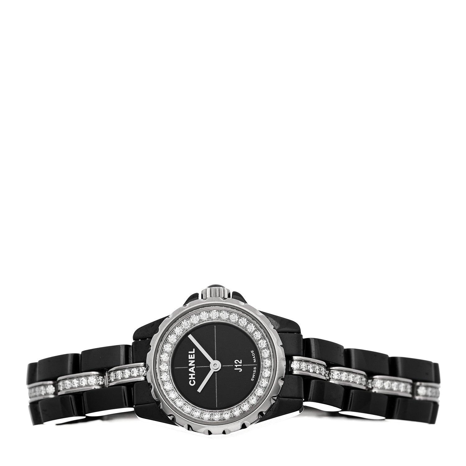Chanel Stainless Steel Ceramic Diamond Bezel 19mm J12 XS Quartz