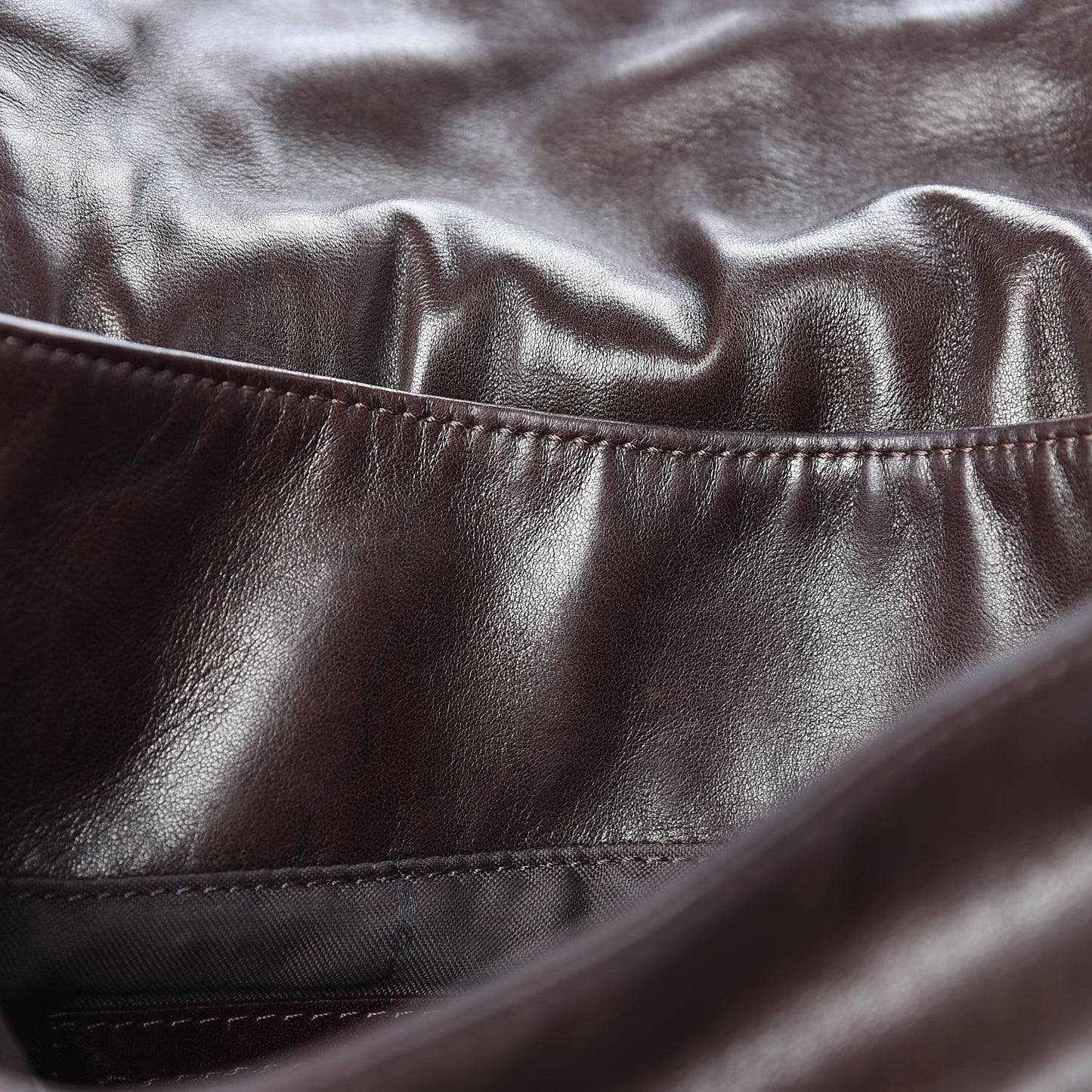 Nappa Pleated Shoulder Bag Testa di Moro