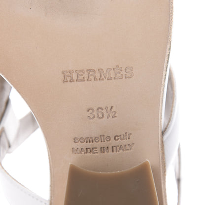 Hermes Nappa Bikini Sandals 36.5 White 6 of 7