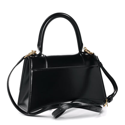 Balenciaga Shiny Box Calfskin Graffiti Logo Small Hourglass Top Handle Bag Black 3 of 10