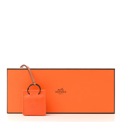 Hermes Milo Lambskin Swift Shopping Bag Charm Feu Gold 4 of 4