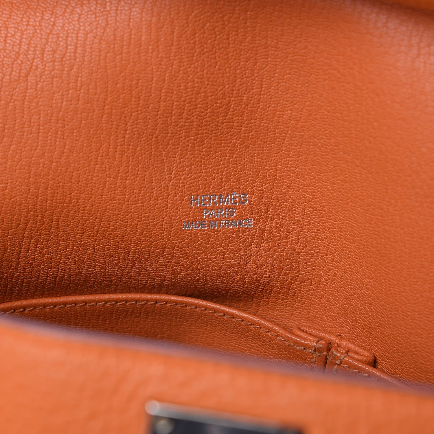 Hermes Taurillon Clemence Jypsiere 34 Orange 6 of 19