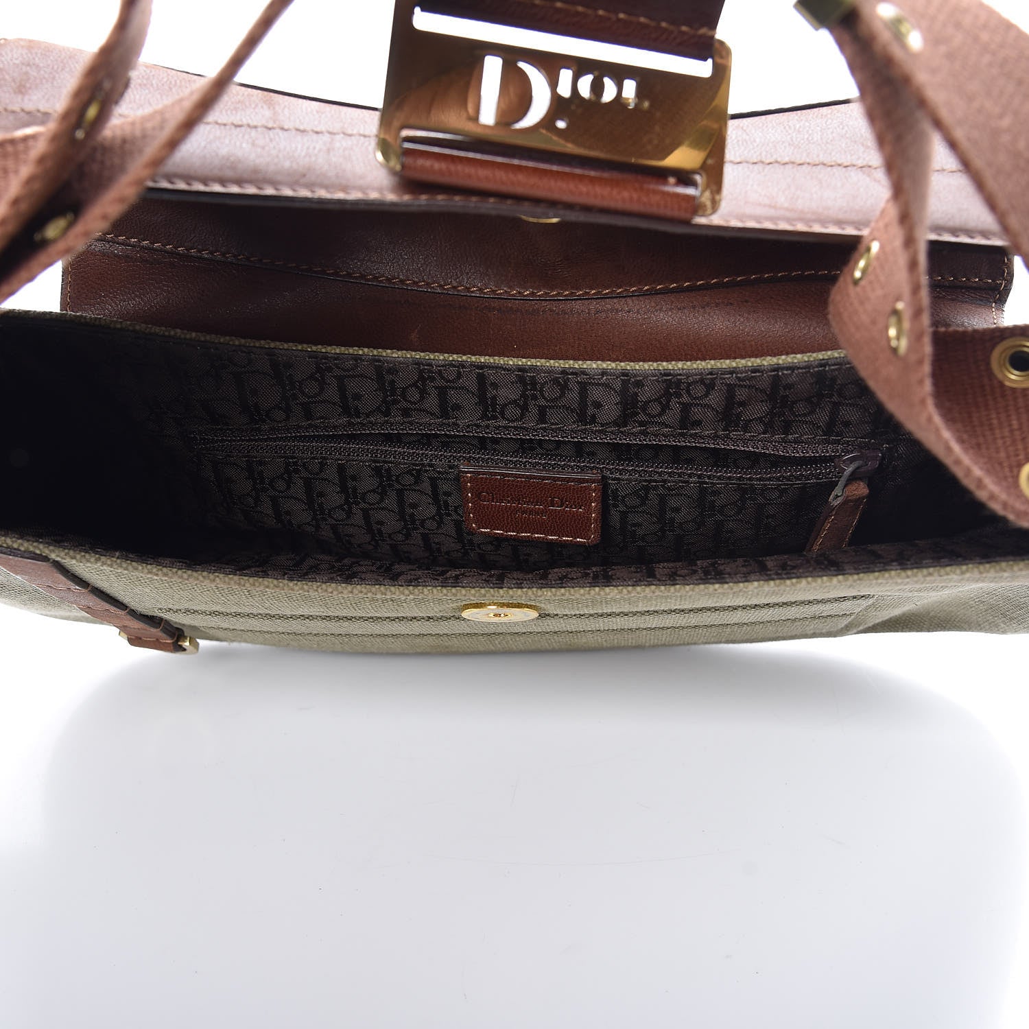 Christian Dior Canvas Calfskin Street Chic Columbus Ave Green 5 of 15