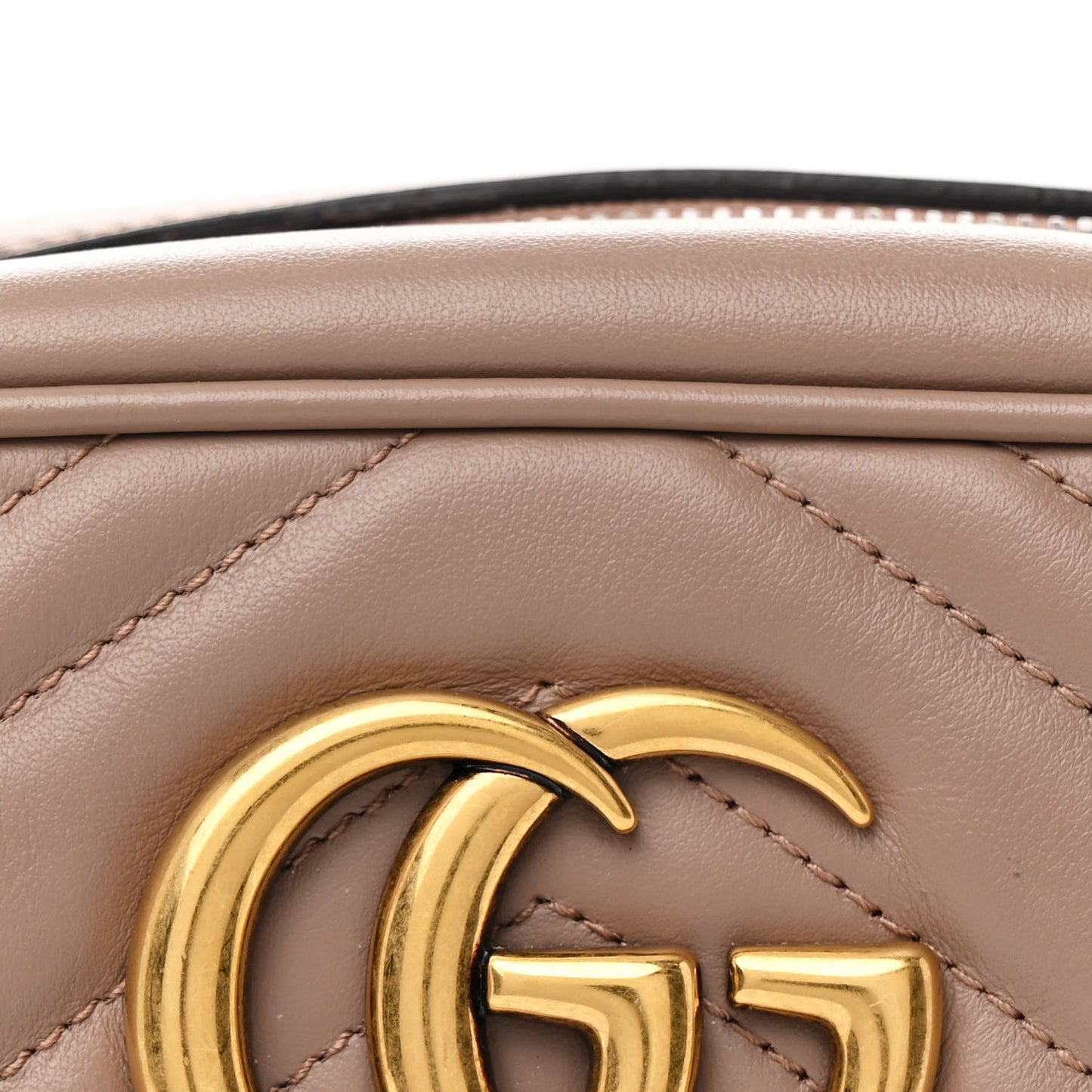 Calfskin Matelasse Small GG Marmont Chain Shoulder Bag Porcelain Rose